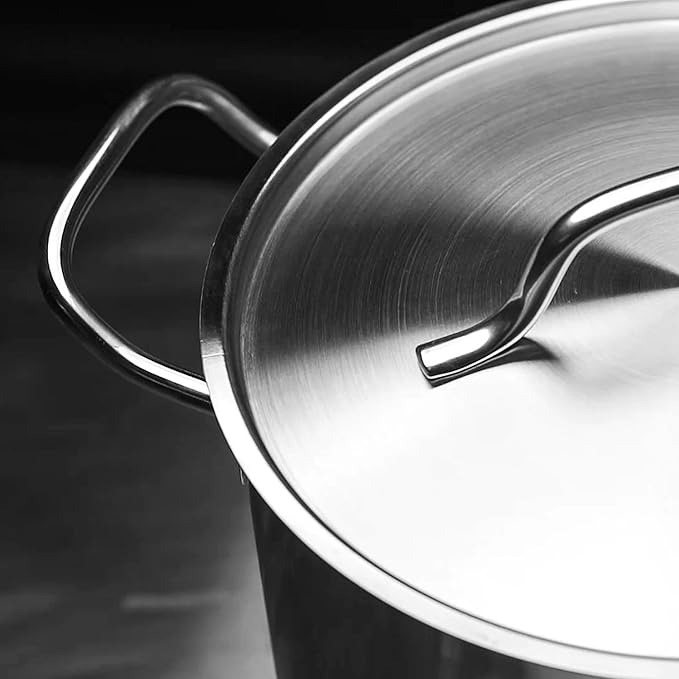 Stainless Steel Cookware Set With 2 Qt. and 4.5 Qt. Sauce Pans 9.5 Non-Stick Frying Pan and Covers Pots And Pans Set Stainless Steel Induction Ready (6 Piece)