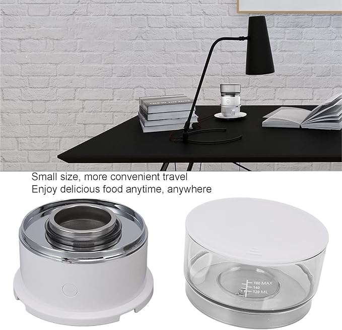 Asixxsix Mini Drip Coffee Maker ABS Stainless Steel Automatic Hand Brewing Portable Reusable Pour Over Coffee Maker Single Serve Coffee Brewer for Travel Car Home Office 120 Milliliters White