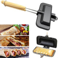 Hot Dog Toaster Bun And Hotdog Toaster Pie Maker Double Sided Baking Pan Pie Iron Mountain Pie Maker Cast Iron Sandwich Maker Flip Grill Pan For Breakfast Pancakes Toast Omelets