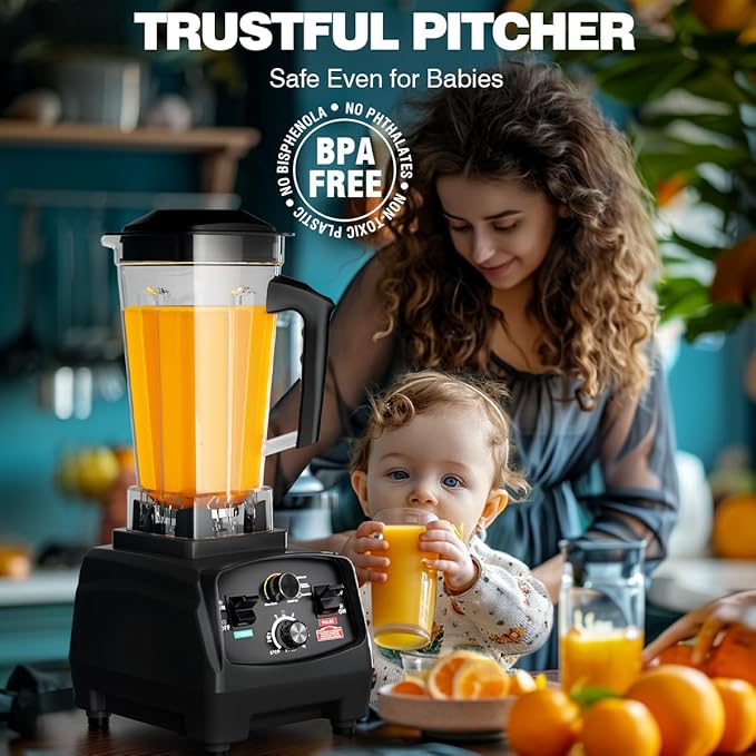 Smoothie Blender 1800W Powerful Blenders for Kitchen 68 Oz Large Capacity and BPA-Free Containers with To-Go Cup Countertop Blender for Smoothies Ice Crushing &amp Frozen Drinks