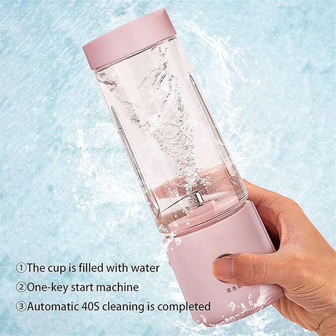 Portable Blender USB Rechargeable Personal Mixer for Smoothie and Shakes Mini Blender with 2 Blades1500mAh Li-ion Battery for Baby FoodTravelGym