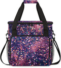 Glitter Coffee Maker Carrying Bag Navy Blue Portable Travel Storage Tote Bag Compatible with K-Mini or K-Mini Plus Single Serve Coffee Brewer Carrying Case with Multiple Pockets &amp Shoulder Strap