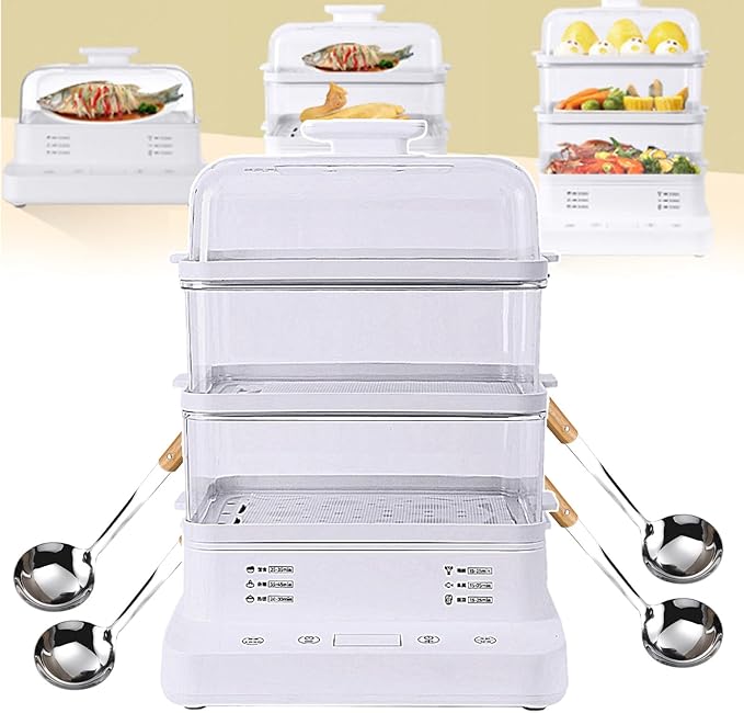 Electric Detachable Rice Cookers 22l Large Capacity | Food Steamer with Display(6 Preset Cooking Settings) | Multifunctional Steam Cookware For Commercial And Home Use
