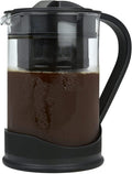 COLD BREW COFFEE MAKER 1 Liter (4-Cups) Capacity Great For Flavorful Iced Coffee That Stays Fresh Longer Borosilicate Glass Easy Cleaning Fun Ideas and Recipe Booklet 8x5 Inches Black