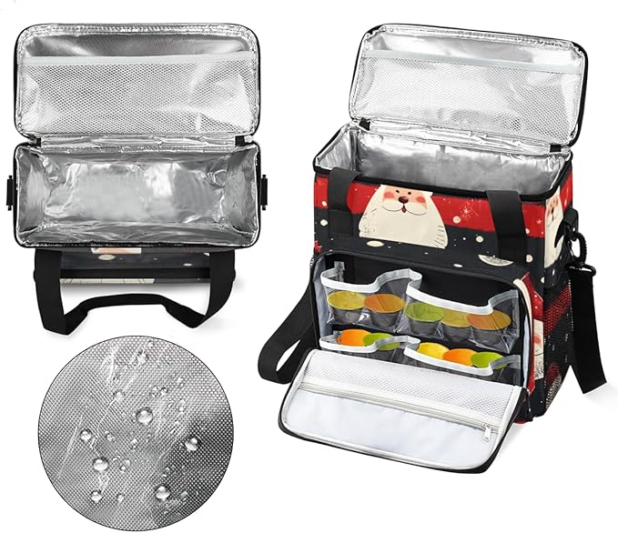 Mystical Santa Claus Coffee Maker Carrying Bag Retro Santa Claus Travel Storage Bag Compatible with K-Mini or K-Mini Plus Single Serve Coffee Brewer Carrying Case with Pockets &amp Shoulder Strap