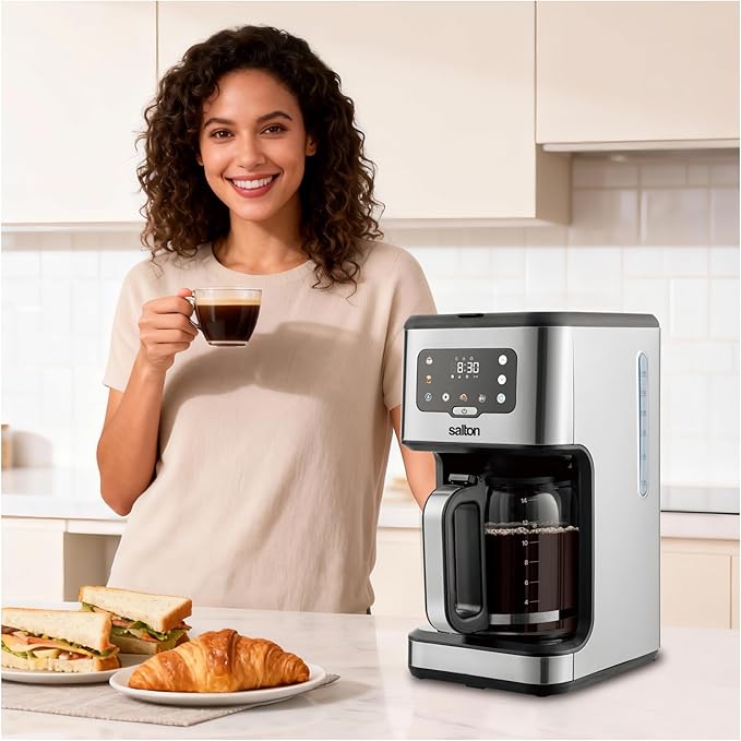 Salton Stainless Steel Digital Coffee Maker - 14 Cup