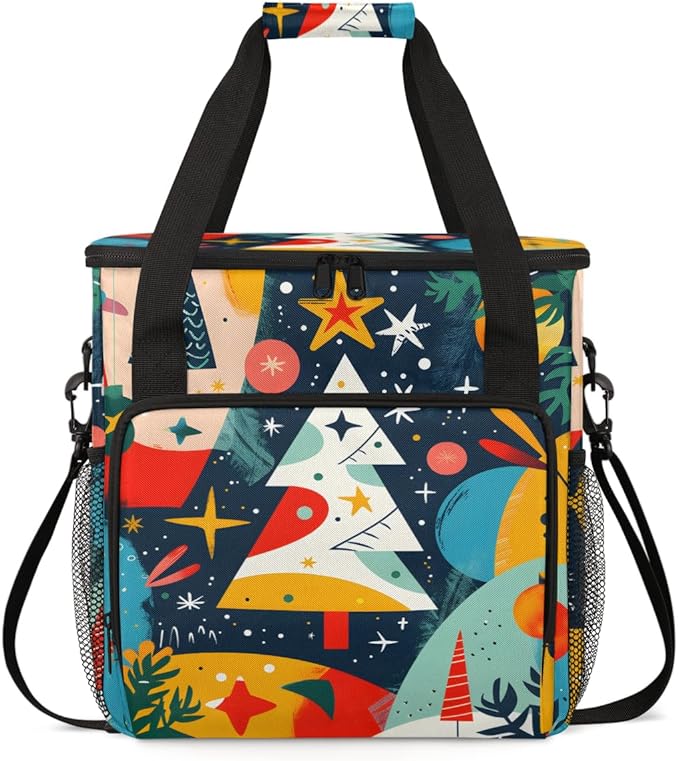 Abstract Tree Coffee Maker Carrying Bag Graffiti Tree Travel Storage Bag Compatible with K-Mini or K-Mini Plus Single Serve Coffee Brewer Carrying Case with Multiple Pockets &amp Shoulder Strap
