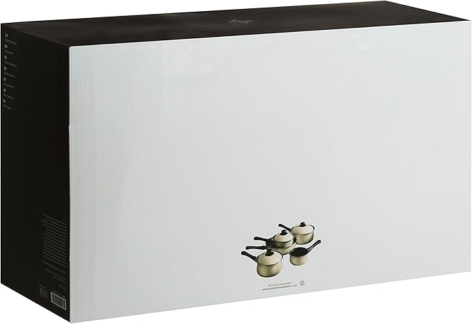 Premier Housewares 204211 Carbon Steel Belly Pan Set Cream 5 Piece