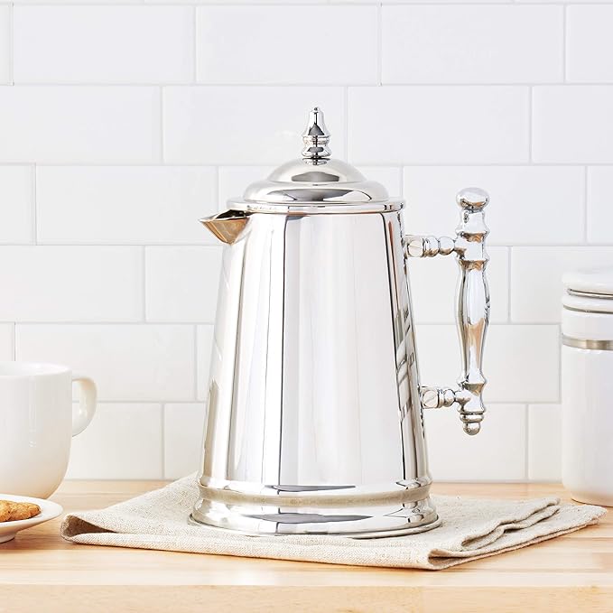 Francois et Mimi Vintage-Style Stainless Steel French Coffee Press 34-Ounce