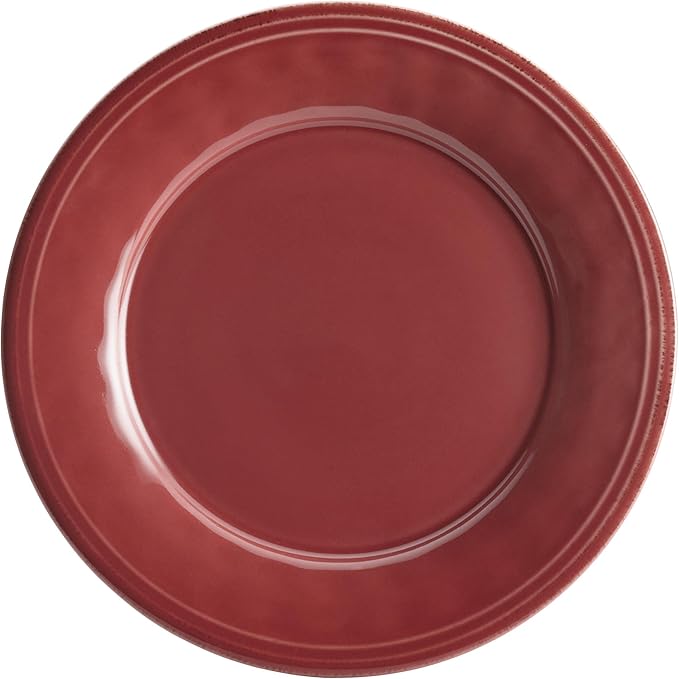 Rachael Ray Cucina Dinnerware 16-Piece Stoneware Dinnerware Set Cranberry Red