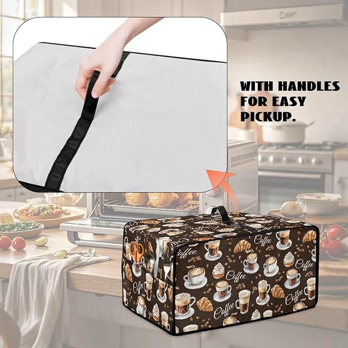 Doojoayie Waterproof Toaster Cover 6 Slice Kitchen Appliance Covers 19.7x16x 10 Bread Machine Dust Protector Modern Home Kitchen Decoration