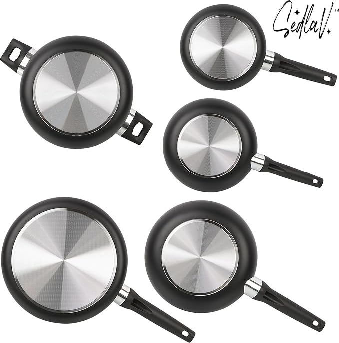 SEDLAV Aluminium Non-stick Mid weight 13-Piece Cookware Set - Versatile Kitchen Essentials