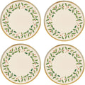 Lenox 897083 Holiday Dinnerware Salad Plates Set of 4 Red &amp Green Christmas Hosting