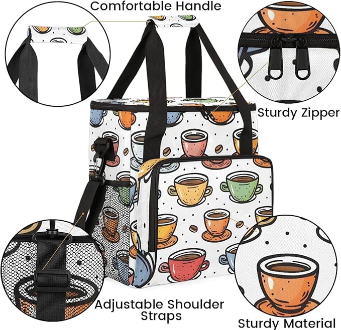 Travel Coffee Maker Carrying Bag Compatible with Keurig K-Mini or K-Mini Plus Single Serve Coffee Maker Portable Storage Bag with Shoulder Strap(Bag Only)