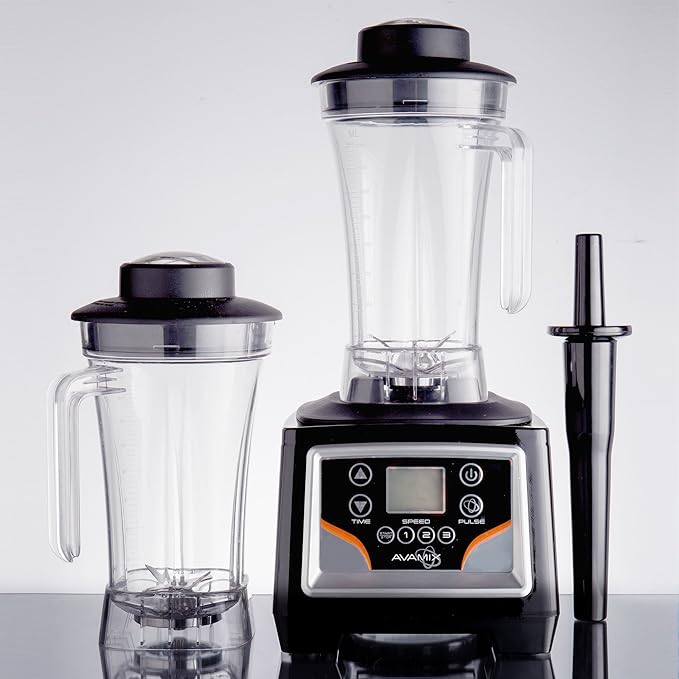 Tabletop King BX2100E 3 1/2 hp Commercial Blender with Touchpad Control Adjustable Speed and Two 64 oz. Polycarbonate Containers