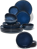 18 piece Stoneware Dinnerware Sets Starry Blue