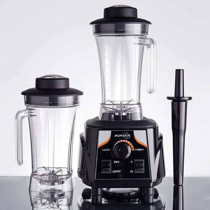 Tabletop King BX2000V 3 1/2 hp Commercial Blender with Toggle Control Adjustable Speed and Two 64 oz. Polycarbonate Containers