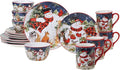 Magic of Christmas Snowman 16-Piece Holiday Dinnerware Set – Service for 4 – Cheerful Winter Plates Mugs &amp Bowls for Family Meals Holiday Gatherings &amp Festive Table Settings