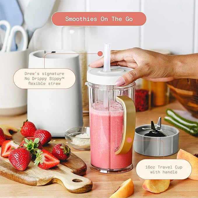 Personal Blender Set 12-Piece 240W Compact Single Serve Blender with Blending and Grinding Cups BPA-Free Dishwasher Safe (White Icing)