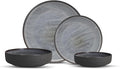 Fortessa Northern Lights Stoneware 16 Piece Dinnerware Set Service for 4 Borealis Silt
