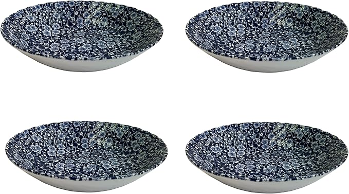 Churchill Royal Wessex Victorian Calico 4 Piece 9 Scallop Bowl Dinnerware Set Made In England