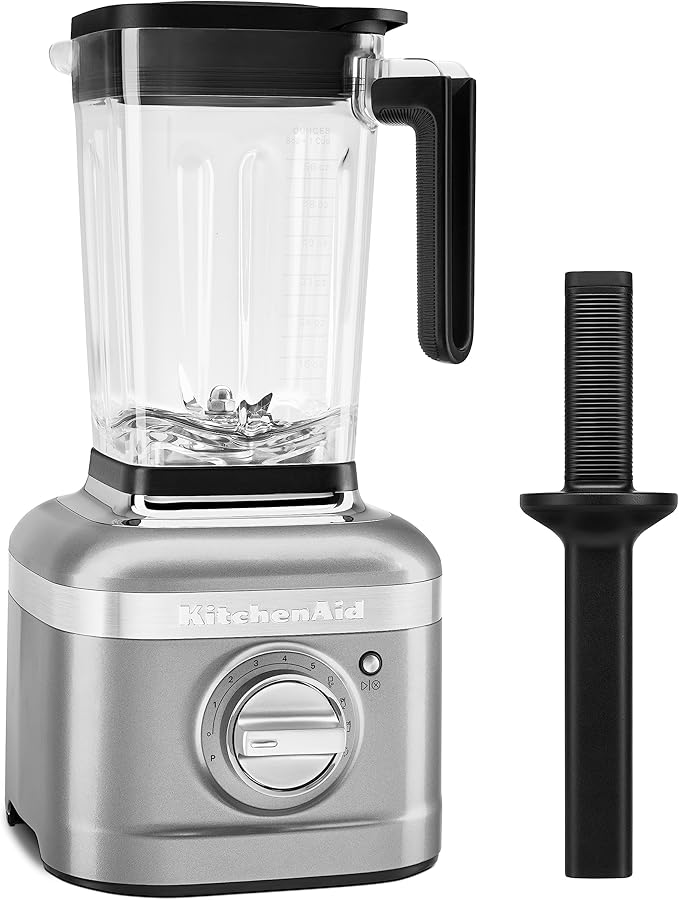 KitchenAid K400 Variable Speed Blender with Tamper - KSB4028 - Contour Silver 56 ounces &amp 7-Speed Hand Mixer - KHM7210 - Contour Silver