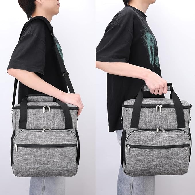 Coffee Maker Carring Bag for Keurig K-Slim/K-Express/K-Iced/Ninja PB041ST/Ninja PB051 Water Resistant Carry Case for Travel Grey