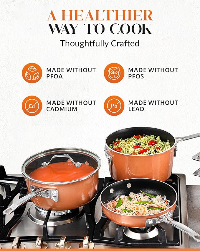 Gotham Steel Stackmaster Pots &amp Pans Set – Stackable 10 Piece Cookware Set Saves 30% Space Ultra Nonstick Cast Texture Coating Includes Fry Pans Saucepans Stock Pots and More – Dishwasher Saf