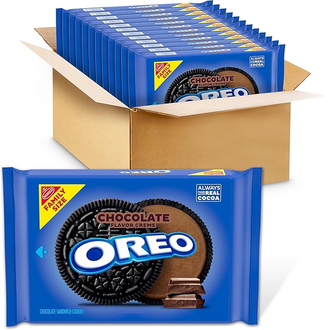 OREO Chocolate Creme Chocolate Sandwich Cookies Family Size 12 - 18.71 oz Packs