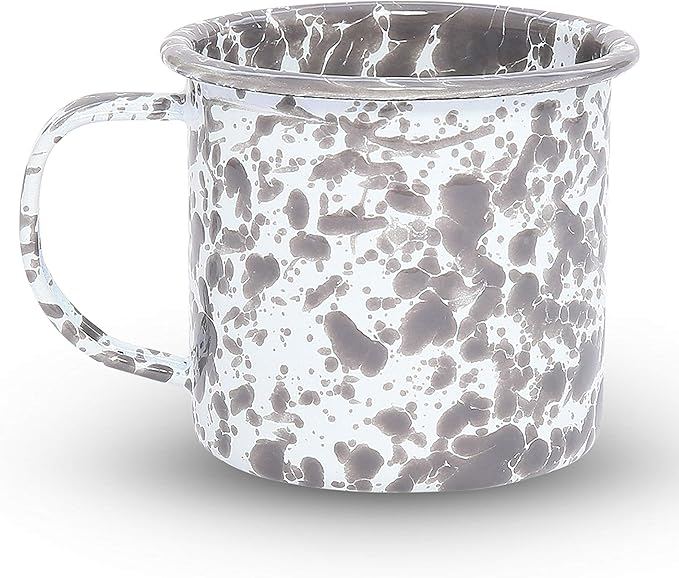 Enamelware Starter Set 16 piece Grey/White Splatter