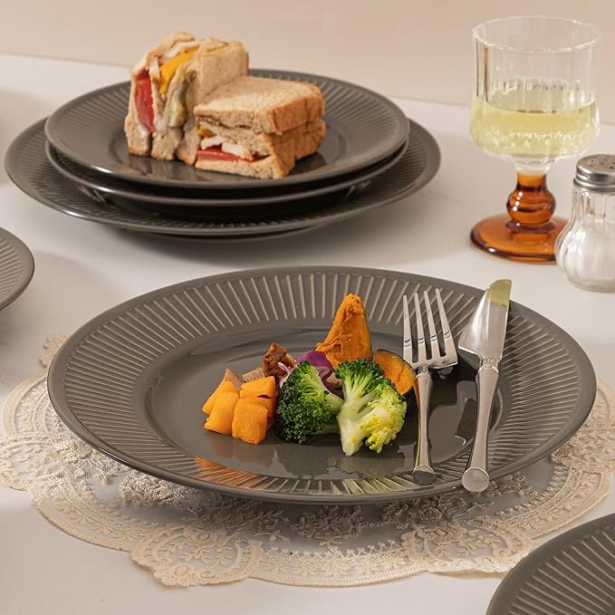 Dinnerware sets plates and bowls sets modern platesCeramic Dinnerware Sets12 Pieces Porcelain Lightweight PlatesScratch Resistant Dish Set (style - 14 4 - Set (12pcs))