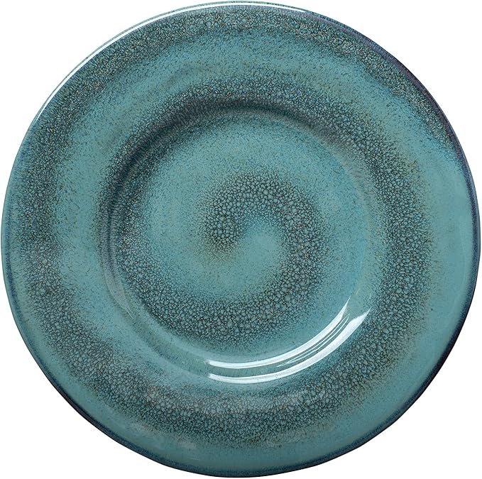 Sango 16-Piece Stoneware Dinnerware Set for 4 Glossy Blue &amp Green Coffee Mugs Plates and Bowls Sets with Reactive Glaze Ceramic Dish Set Elegant Dishes Microwave &amp Dishwasher Safe Toren