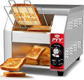 PYY Commercial Conveyor Toaster - 200 Slices/Hour Upgrade Electric Industrial Belt Toasters Heavy Duty Stainless Steel Tostadora Transportadora for Bun Bagel Bread Waffle Restaurant Buffet