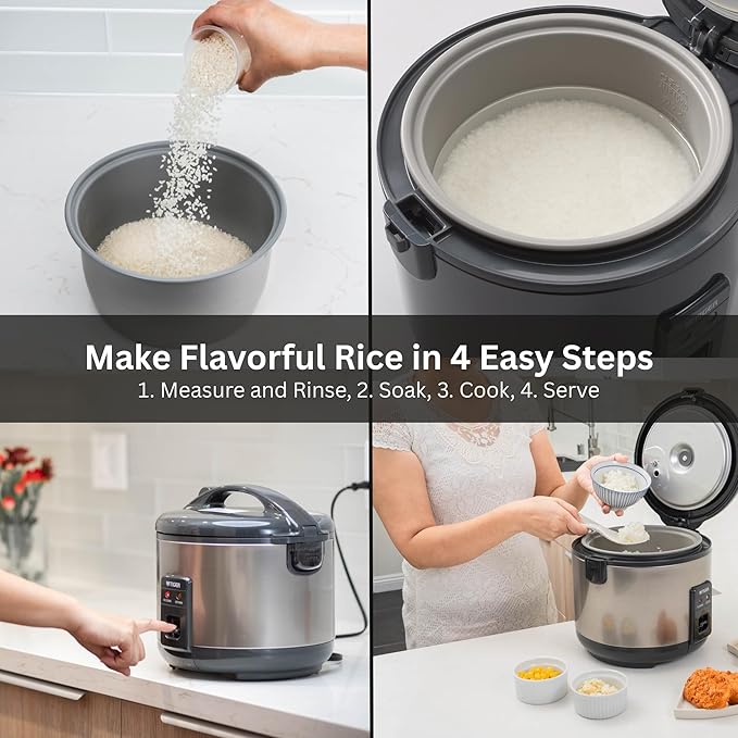 Tiger JNP-S10U-US 5.5 Cup Capacity White Rice Cooker with Non-Stick Inner Pot Retractable Power Cord and Keep Warm up to 12 hours (Urban Satin)