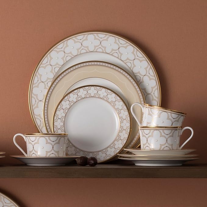 Noritake Trefolio Gold 40-Piece Dinnerware Set Service for 8