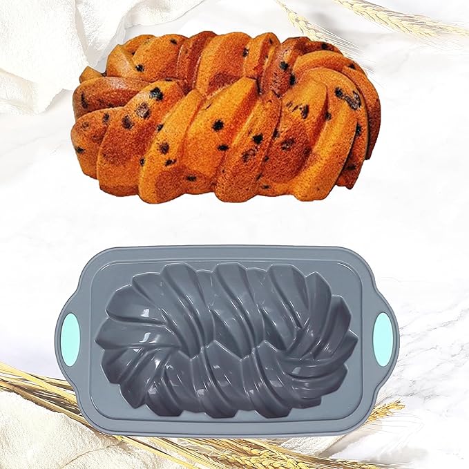 4 Piece Silicone Loaf Pan for Baking Bread Non-Stick Kitchen Oven Bread Pan Perfect for Banana Bread Sandwich Bread Pound Cake and Meatloaf 4 Cups Grey