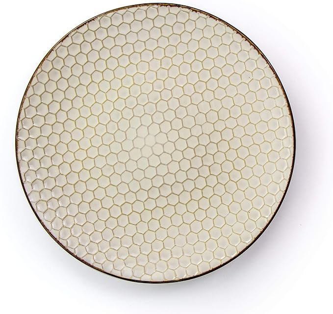 Elama HoneyIvory 16 Piece Stoneware Dinnerware Set in Ivory