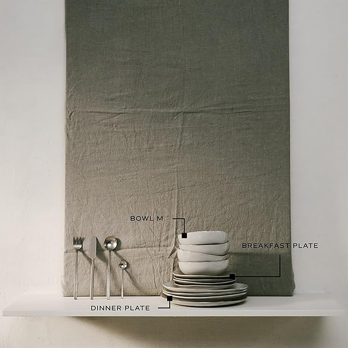 Serax 12-Piece Dinnerware Set for 4 | La Mère tableware by Marie Michielssen | 4 white Dinner Plates 4 Small Plates 4 Bowls | Stoneware Home Kitchen Essentials Sets | Dishware and Dishes