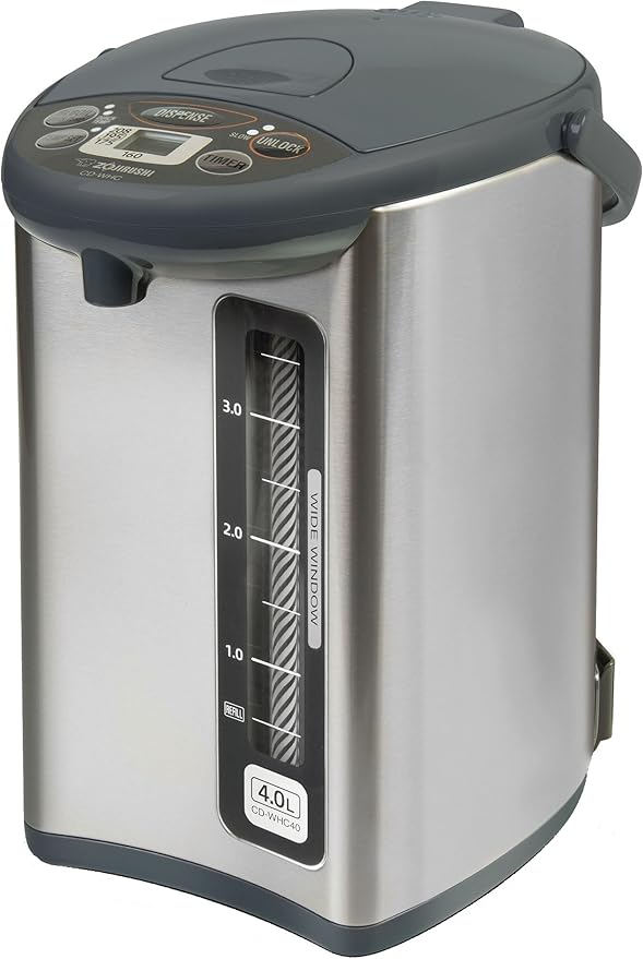 Zojirushi Micom Water Boiler &amp Warmer (135 oz) and Zojirushi Micom Rice Cooker and Warmer (1.0 Liter) Stainless Steel