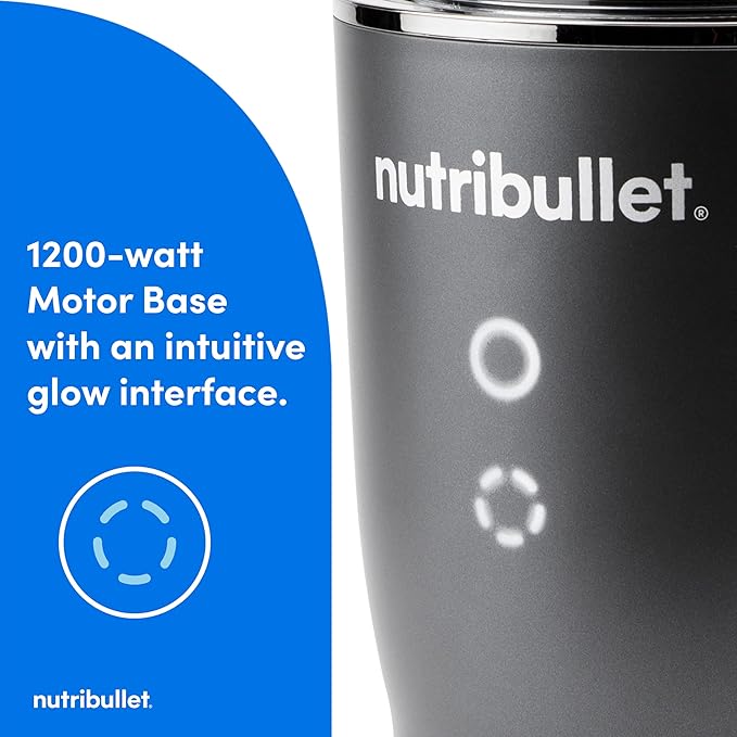 nutribullet® Ultra Plus+ 3-1 Compact Kitchen System 1200W Kitchen System with Blender Food Processor and Coffee and Spice Grinder 32oz and 24oz Blending Cups 2-Cup Food Processor Gunmetal Gray