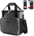 BAGLHER Coffee Maker Travel Bag Compatible with Keurig K-Slim Keurig K-Supreme or Other Accessories Portable Coffee Maker Case with Shoulder Strap for Travel Grey