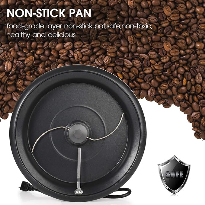 Coffee Bean Roaster Machine 110V 750g Home Coffee Bean Baker Non-Stick Coating Household Electric Coffee Bean Roasting Machine