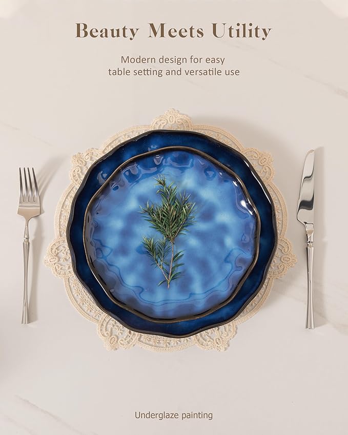 Dinnerware sets plates and bowls sets modern platesCeramic Dinnerware Sets12 Pieces Porcelain Lightweight PlatesScratch Resistant Dish Set (style - 4 4 - Set (12pcs))