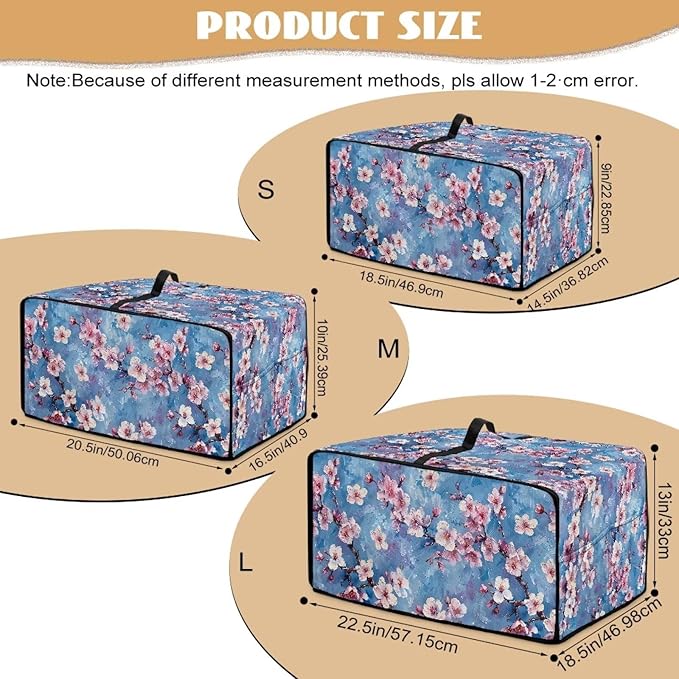 Doojoayie Cherry Blossom Kitchen Toaster Dust Cover Compatible with 8 Slice Toaster Dust Protection Cover Rooster Print Kitchen Decoration Small Appliance Protector