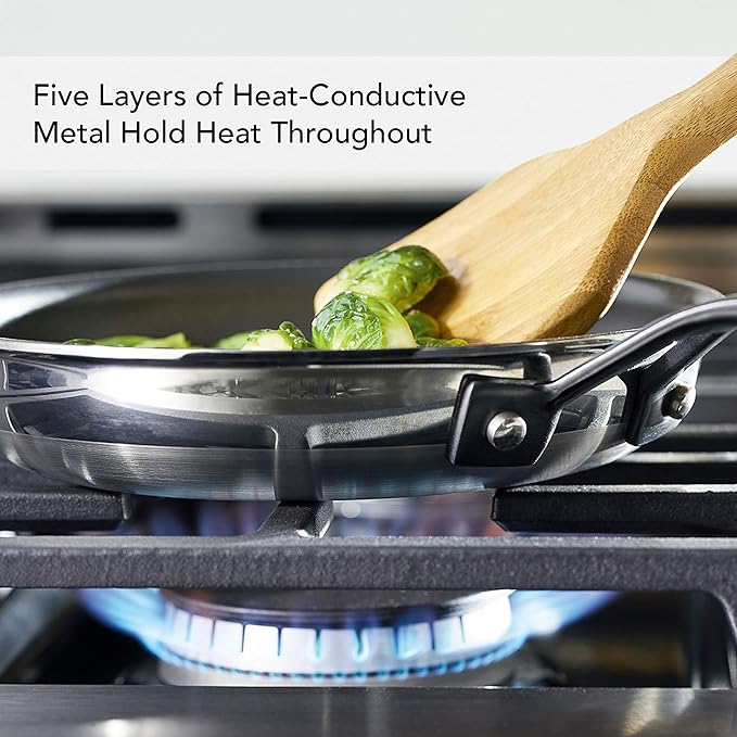 KitchenAid 5-Ply Clad Polished Stainless Steel Nonstick Fry Pan/Skillet 8.25 Inch