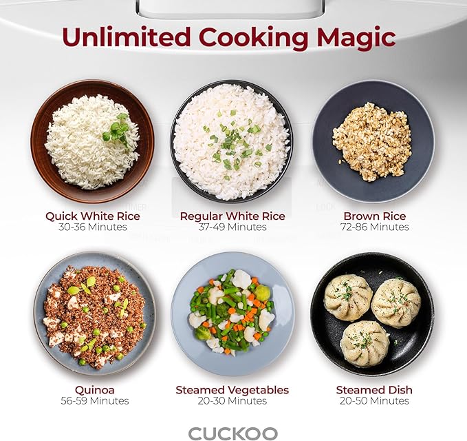 6-Cup / 1.5 Qt. (Uncooked) Micom Rice Cooker and Warmer Steamer basket 11 Operating Modes: White Rice Brown Rice &amp More Nonstick Inner Pot Made in Korea Small Rice Cooker Multi Cooker CR-0