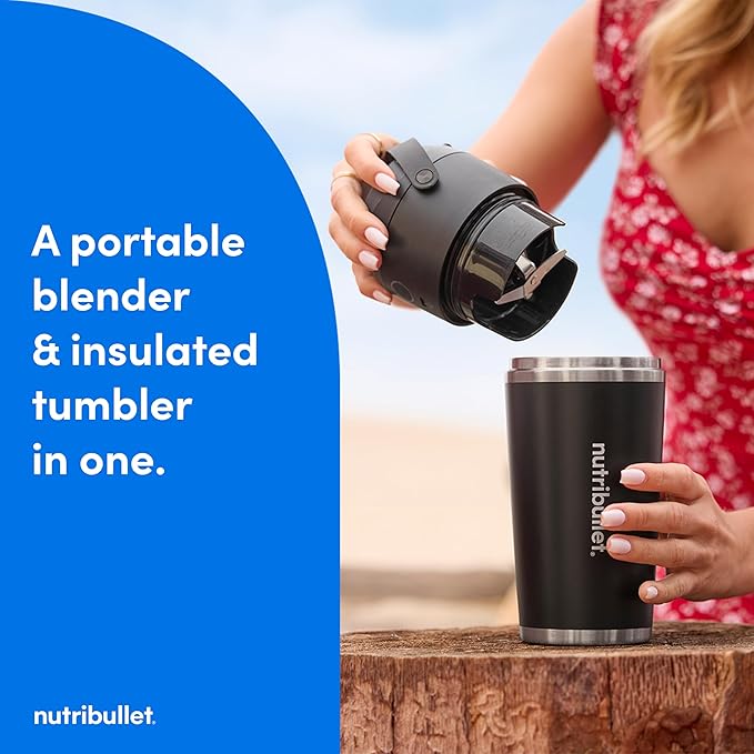 nutribullet Flip Portable Blender with Tritan Cup Cordless Black NBPB10350