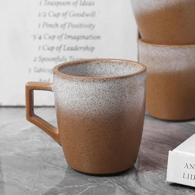 Stone Lain Vince Rustic Stoneware Reactive Glaze Dinnerware Set Service for 4 Brown 16 Piece