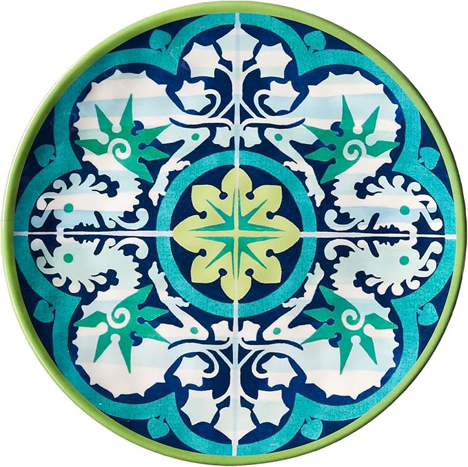 Certified International GRAN12PC Granada Melamine 12 pc Dinnerware Set Service for 4 Multicolored