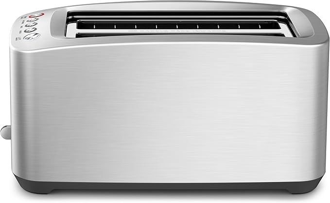 Breville BTA830XL Die-Cast Long Slot Smart Toaster 4 Slice Brushed Stainless Steel
